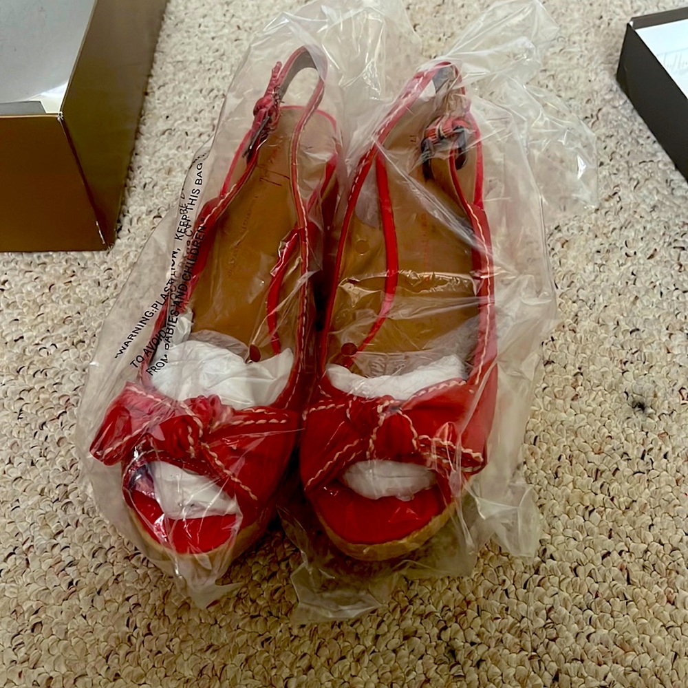 Franco Sarto A-Olympia Red Crimson Wedges - (Size 10)